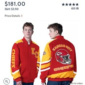 Kansas City Chiefs Snapfront Racing Jacket XXL